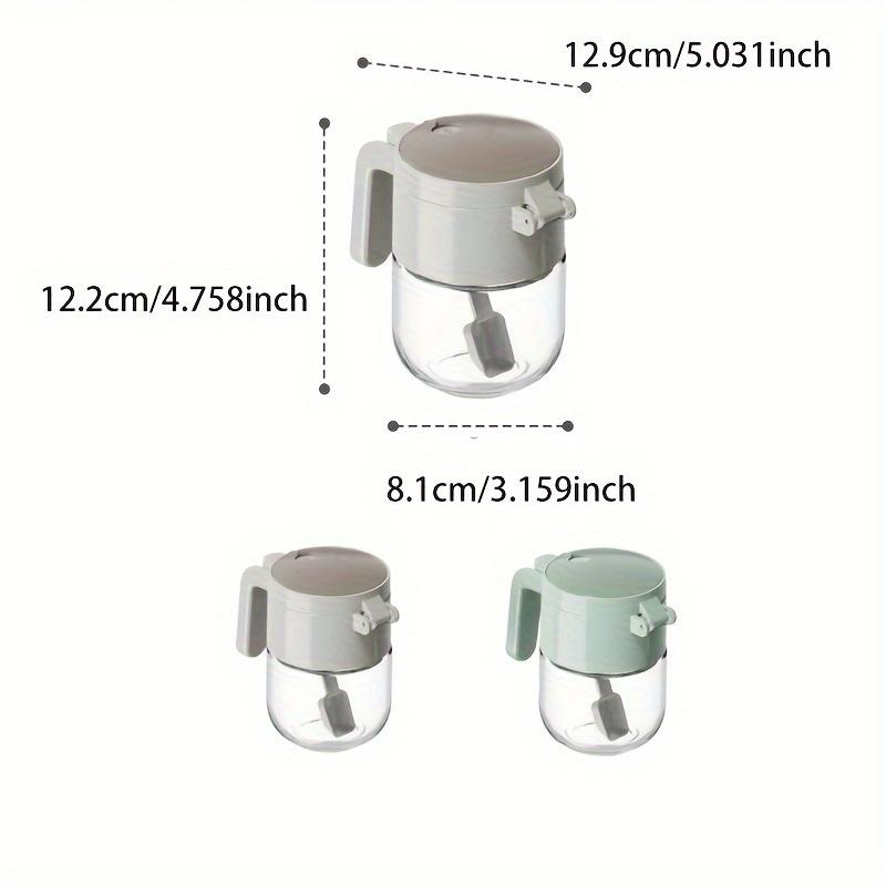 2pcs Glass Spice Jars with One Touch Lid,3 Adjustable Salt/Spice Shakers Kitchen Seasoning Containers for Precise Cooking BBQ, Bbq Accessories