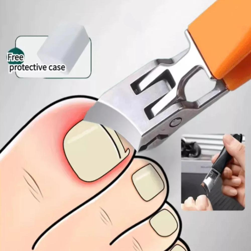Wide Jaw Opening Nail Clippers Anti Splash Slanted Nail Clipper Precise Stainless Steel pedicure Nail Tools