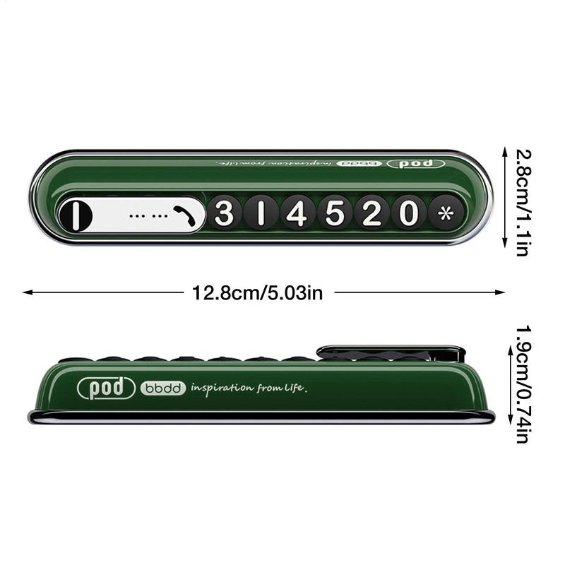 Temporary Parking Number Plate Temporary Telephone Number Plate Noctilucous Display Waterproof Sign For Car Dashboard Family