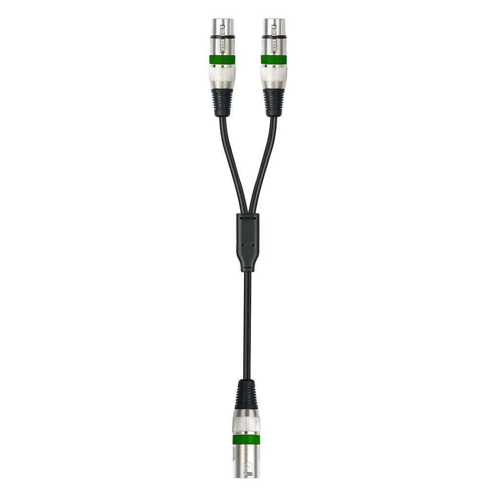 3Pin Male To Double Female Plug Y Splitters 50cm Adapters Cable Wire for Amplifiers R Headphones