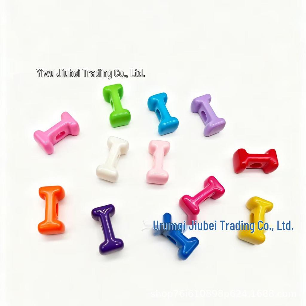 Colorful Acrylic Alphabet 'A' Beads for DIY Keychains & Charms
