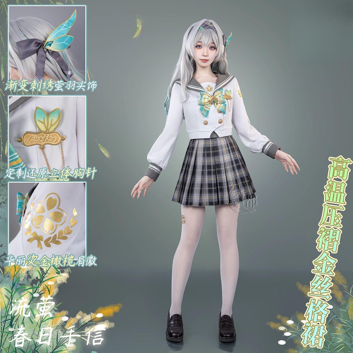 

Хонкай:Костюм для косплея Светлячка из Star Rail, униформа, одежда для ролевых игр на Хэллоуин, карнавальную вечеринку, Рождество для женщин L