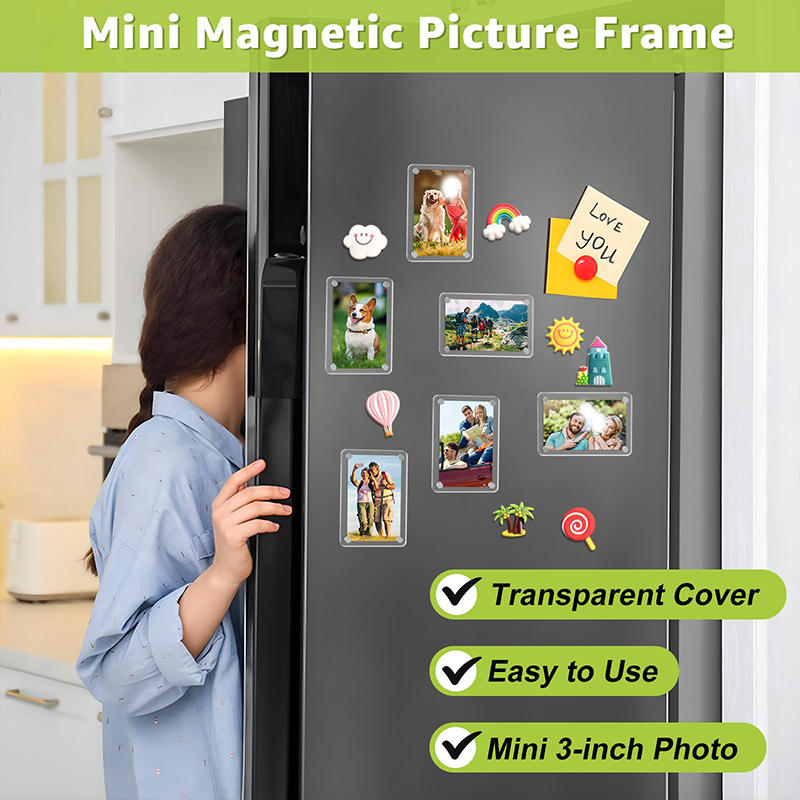New Photo Frame Magnet Design Polaroid Photo Frame Mini Acrylic Magnetic Picture Frames Transparent Acrylic Card Display Stand