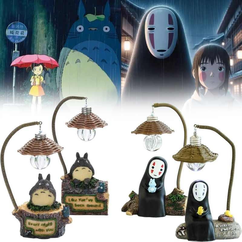 Totoro Neighbor My No Face Man Night Lamp Resin Cartoon Figurine Light Gift
