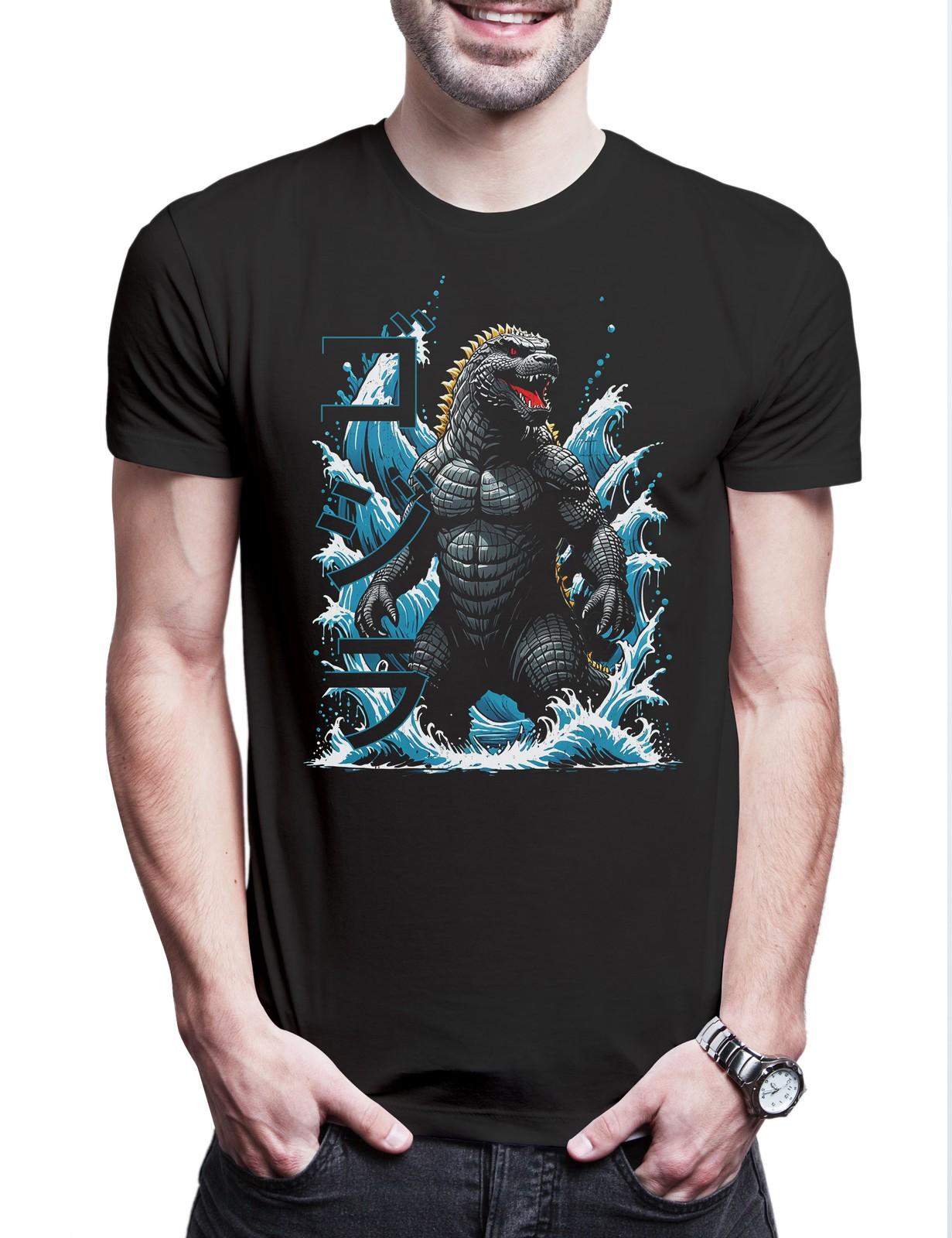 Nippon Monster Herren T-Shirt Mens Womens Tees Top Japan Insel Gojira Kaiju Giant Godzilla Monster XL