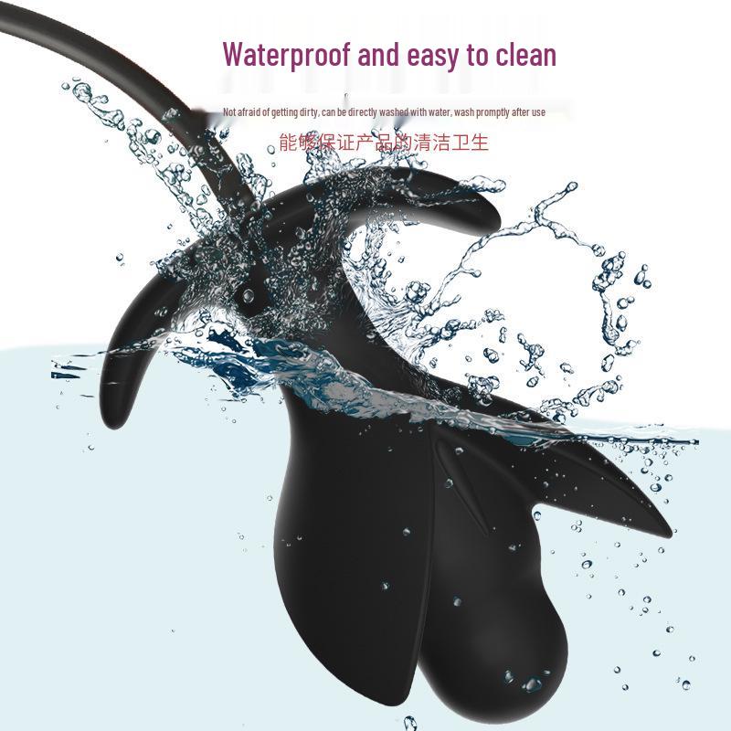 Silicone Inflatable Anal Plug with Beads - Expanding Rear Dilator Sex Toy