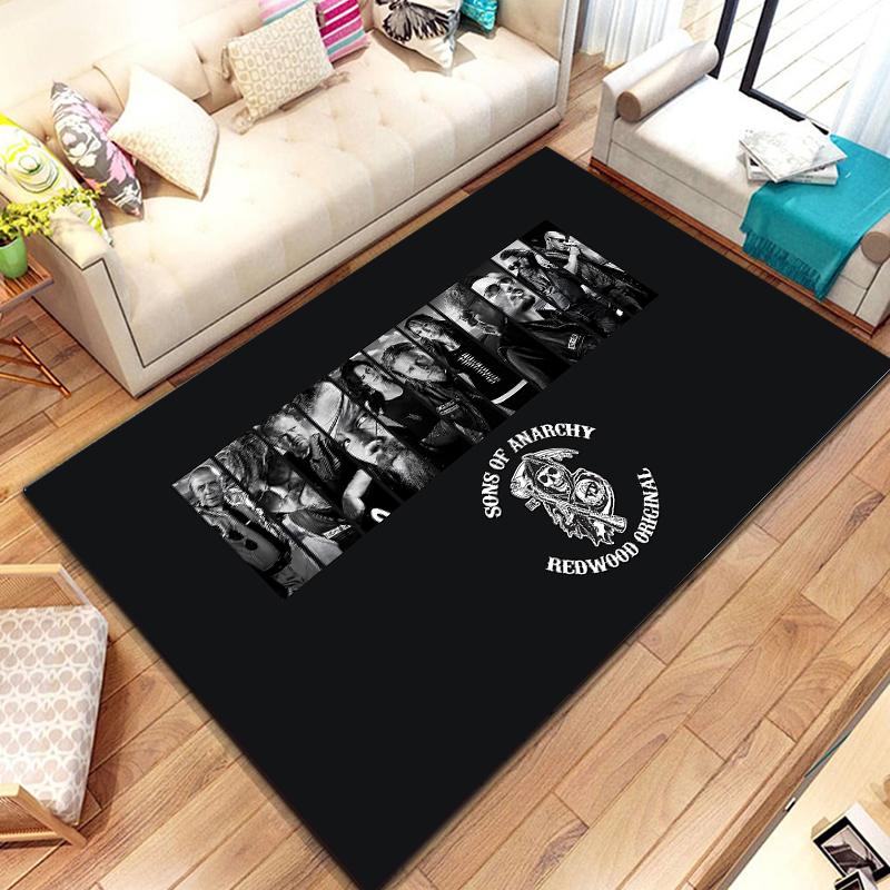 Sons of Anarchy Retro Printed Carpet Yoga mat game room bedroom beautiful anti -slip carpet rugs living room decoration chambre
