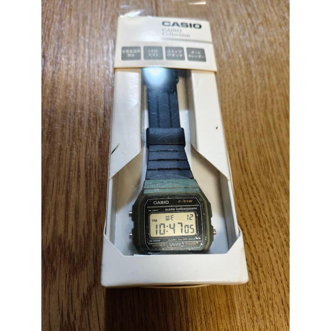Used Casio Chipukashi f-91w khaki