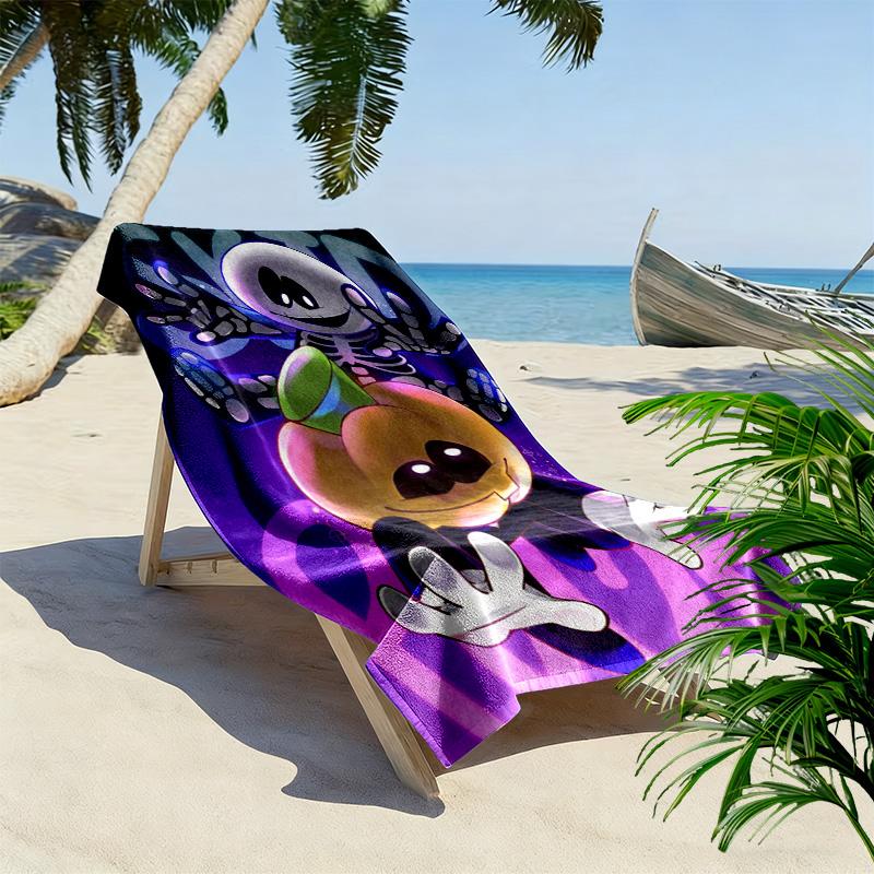 Spooky Month 2D Flat Print Beach Towel, Large Soft Quick Dry Towel for Beach Camping Swimming.NSTJ0928427