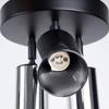 Spot Sufitowy Czarny Okrągły Potrójny Chromowane Klosze 3Xgu10 10W Winx Sl.1369 Sollux Lighting