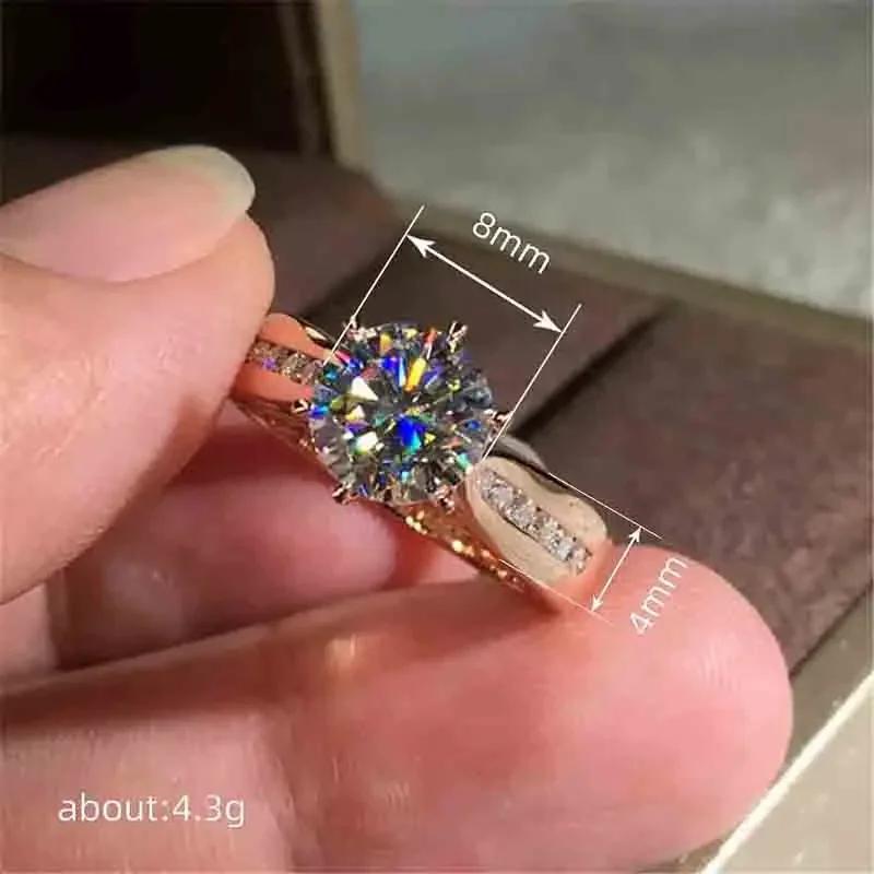 New Classic Elegant Fashion Ring For Women Set With Zircon Shining Engagement Wedding  Jewelry Accessories