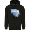 Curled Argentina Flag Argentinian Day Football Mens Hoodie