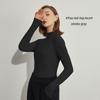 Women's Hyaluronic Acid Thermal Slimming Long Sleeve T-Shirt - Half High Neck, Autumn/Winter Base Layer