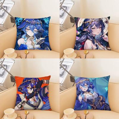 Layla Anime Game Genshin Impact Pillow Case Square Pillow Bedroom Sofa Leisure Comfort Cushion Living Room Home Decoration 40X40