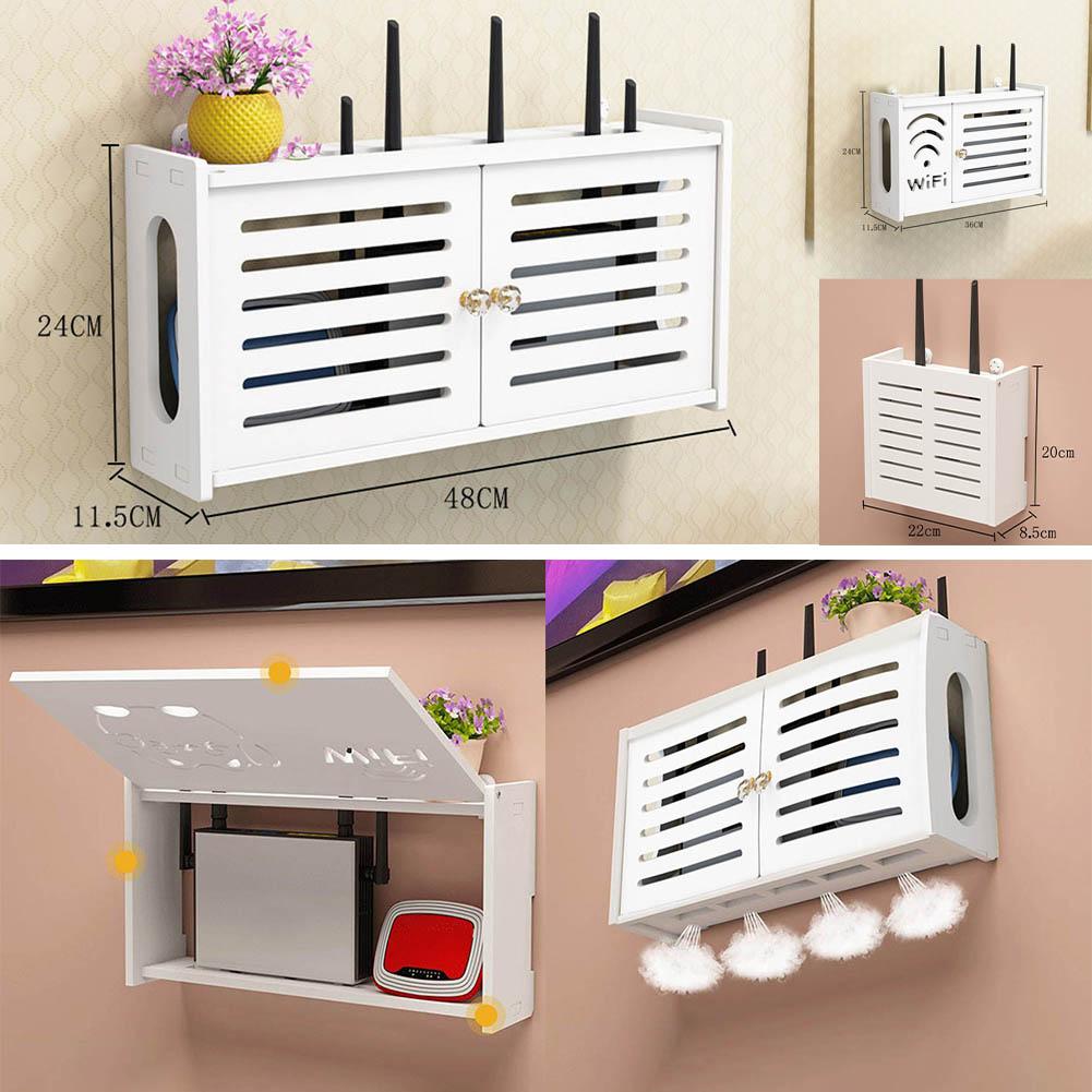 Wifi Router Rack Box Shelf Storage Wall Mounted Bracket Hanging Home Decor