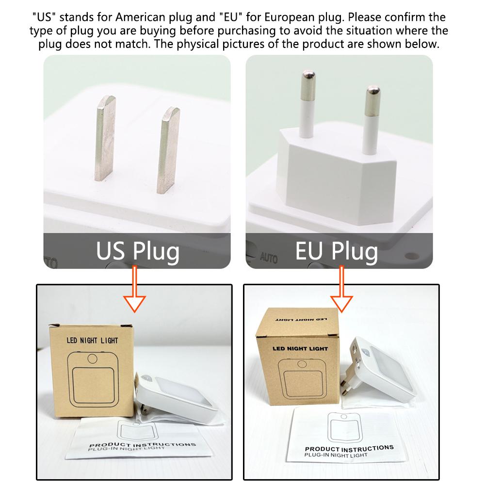 Night Light Motion Sensor With LED Light EU/US Plug Lamps Children'S Night Light Wireless Night Lamp For Bedside Table Bedroom