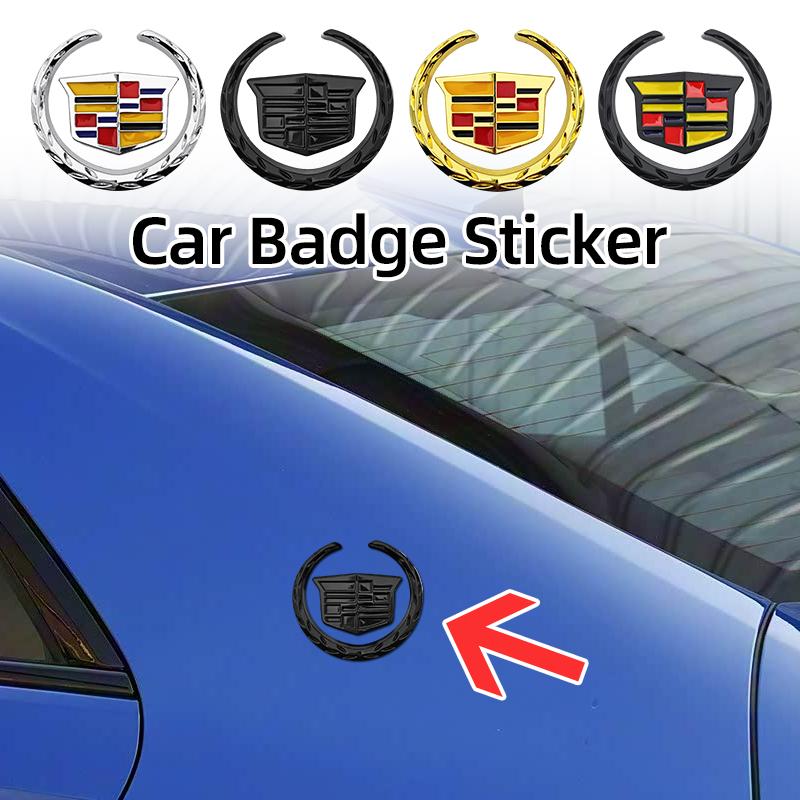 3D Auto Seitenkotflügel Aufkleber für Cadillac Escalade CTS ATS SRX Deville BLS XT5 XT6 STS XTS SLR XLR CT4 CT5 Karosserie Metall Emblem
