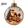Warm White Christmas Tree Decorations Glowing Decorative Ball Lighted Ornament with Festive Scene LED Modern Hanging Lights Decor String Glow Home