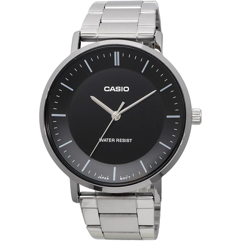 Casio MTP-VT04D-1E Quartz Men's Watch Black Metal Band Imported Model