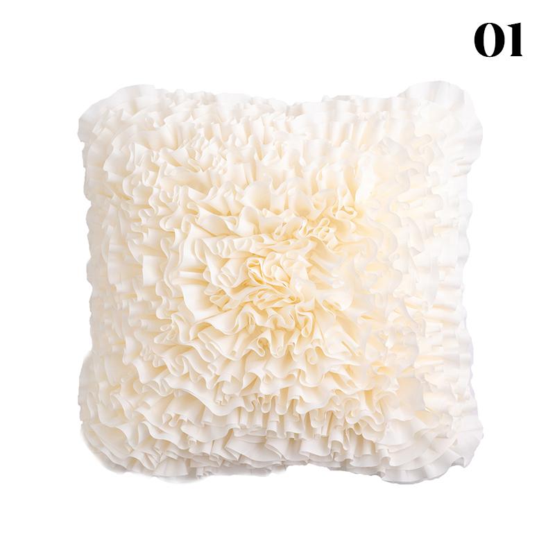Luxury 3D Flower Pillowcase Handmade Pleated Flower Pillow Case Ins Sofa Cushion Cover Living Room Sofa Decor Throw Pillow Cover