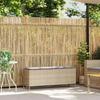 Banco de Jardim com Almofada Bege 110x30x40,5 cm Rattan Sintético