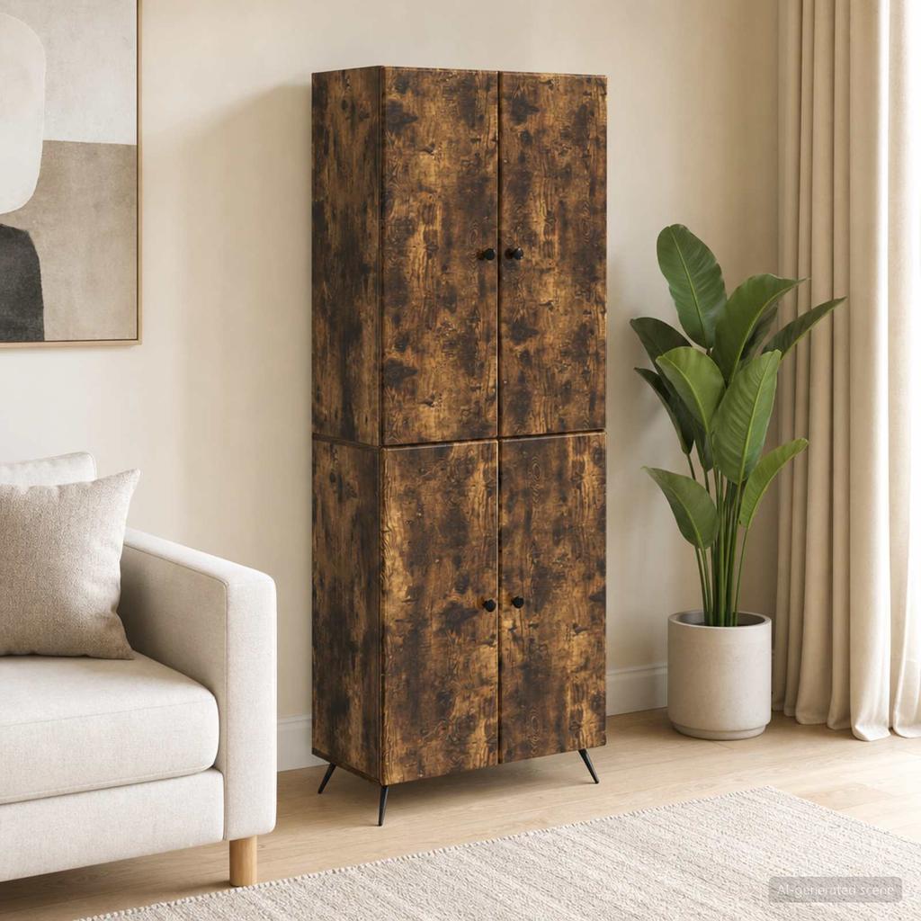 Cabinet Set 2 pcs Smoked Oak Wood Material
