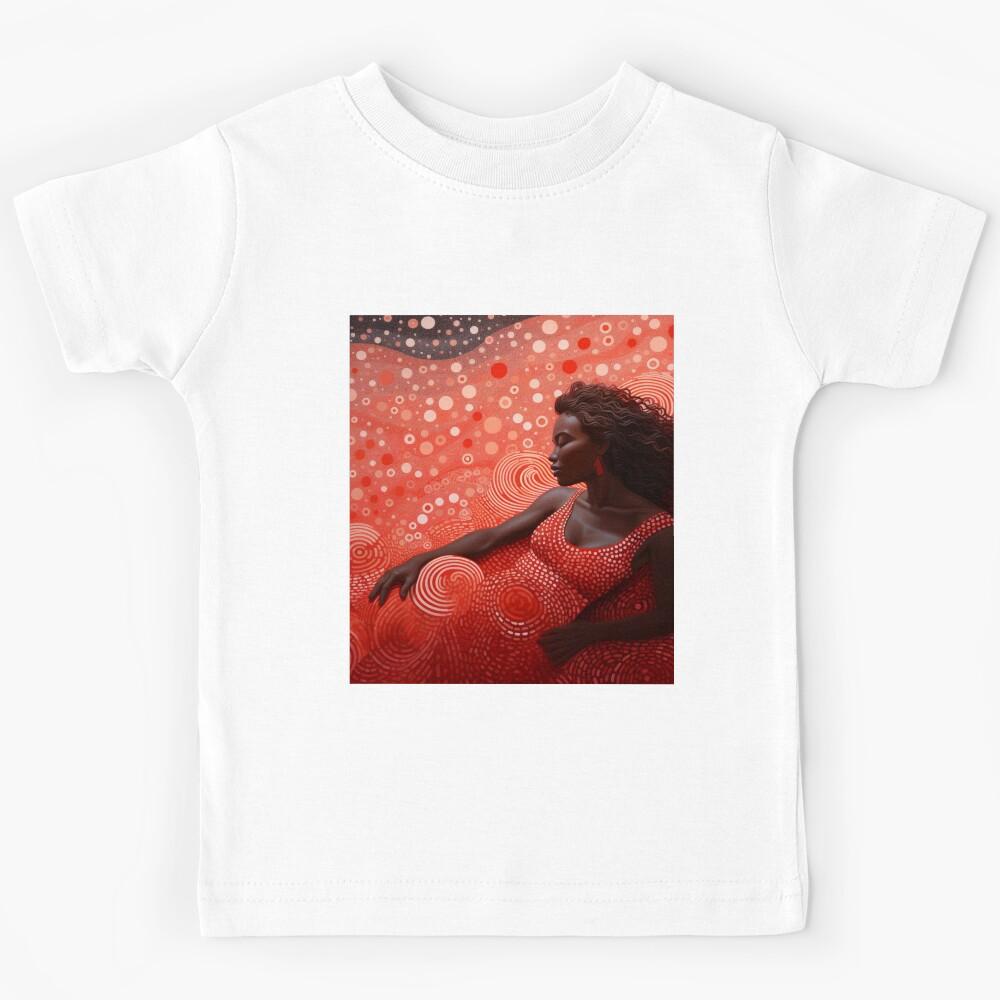 Aboriginal Inspired Dot Art - Earth Nature Kids T-Shirt 160