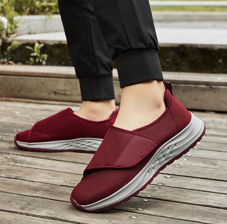 Podzimní pohodlná obuv: Široká noha, boty na chůzi s vbočeným palcem pro muže a ženy ve věku 50+ (Model A112)