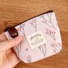New Change pouch Card Holder Korean Style Zipper Coin Purses Floral Print Flower Canvas