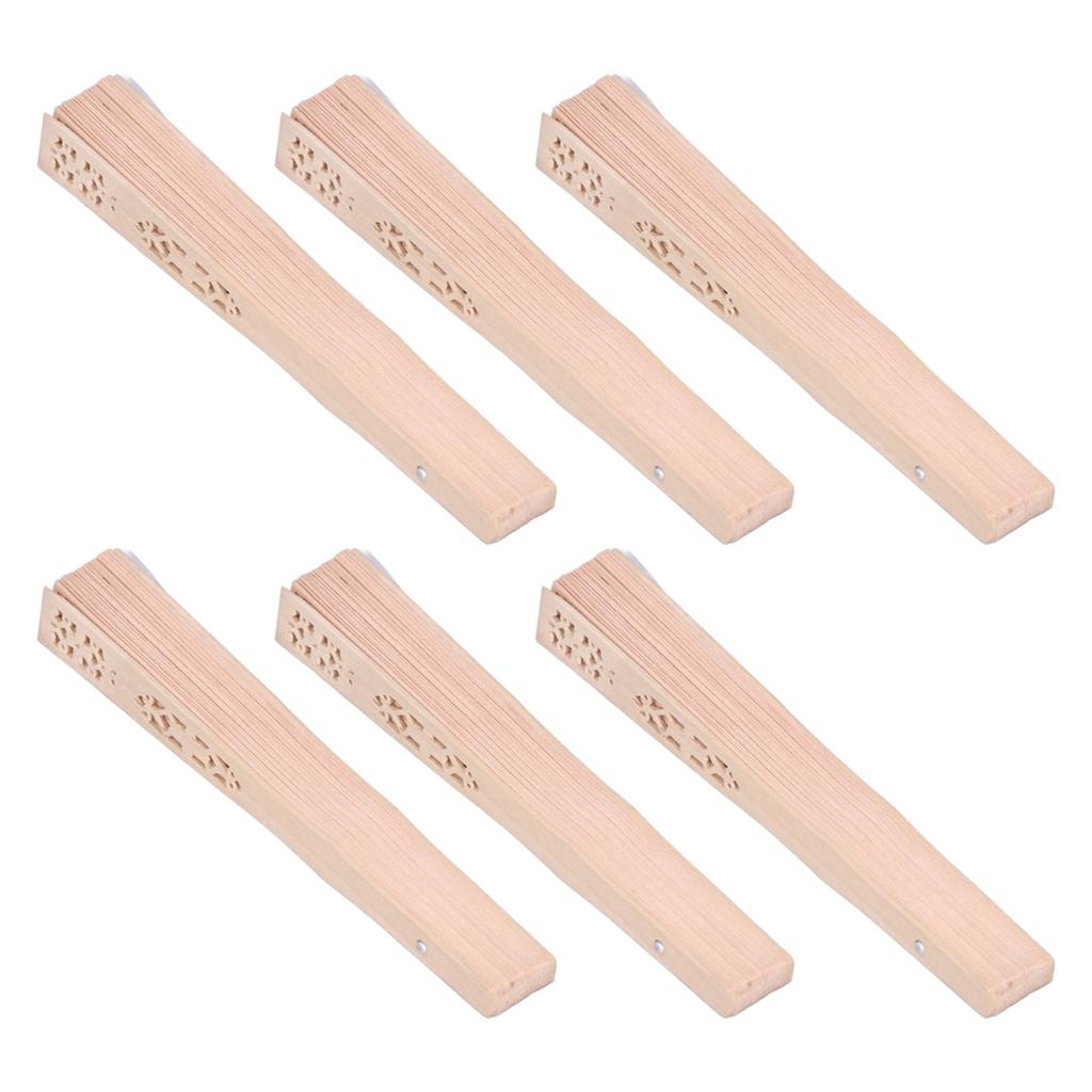 12 ks Dřevěné ruční vějíře Čínský styl Dutý Skládací Ruční vějíř na svatební dar Párty DIY