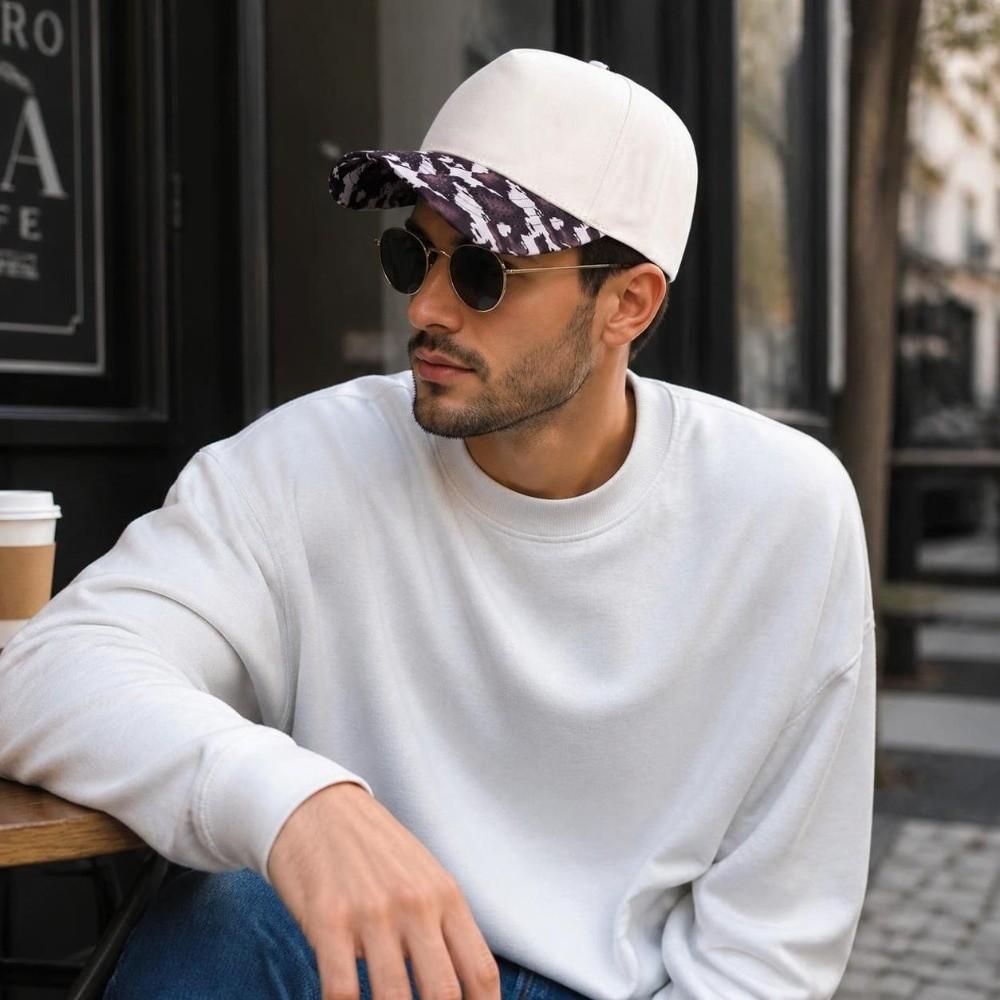 Adjustable Dad Hat Print Brim Sun Hat Fashion Street Visor Cap  Outdoor Sports
