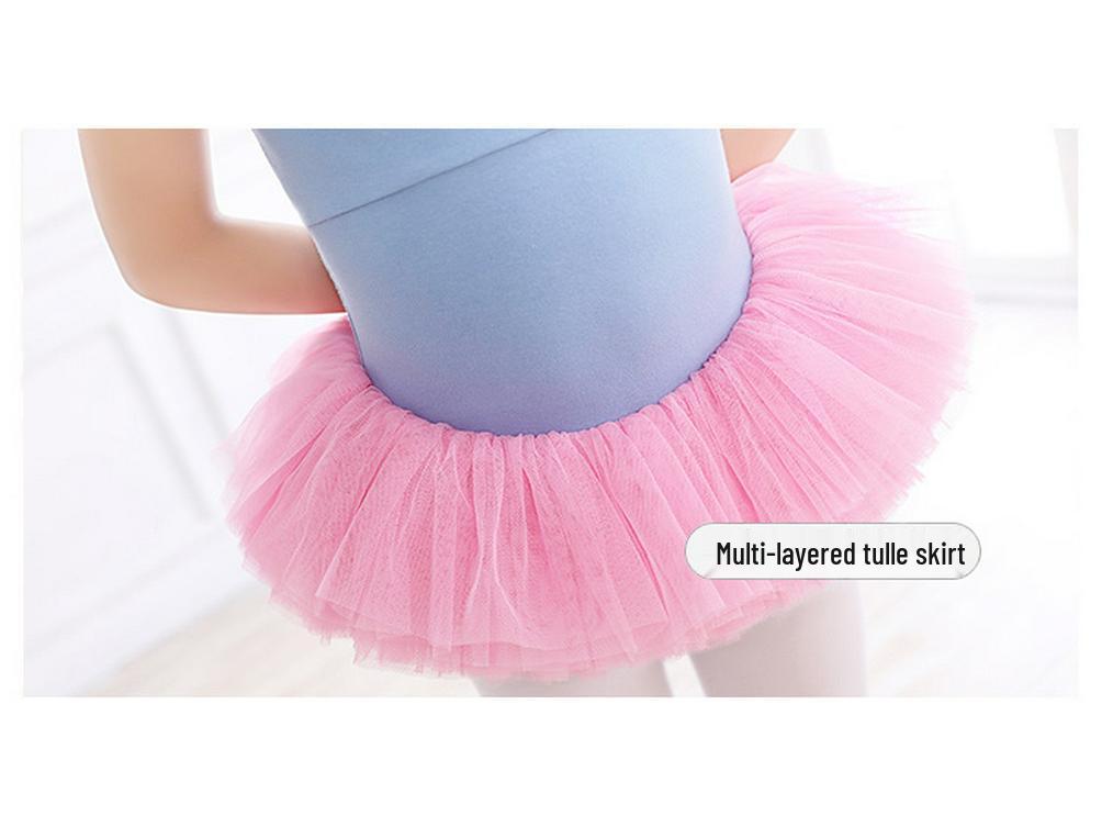 Dziewczęca wiosenna sukienka tutu do tańca - Kostium baletowy z długim rękawem dla maluchów