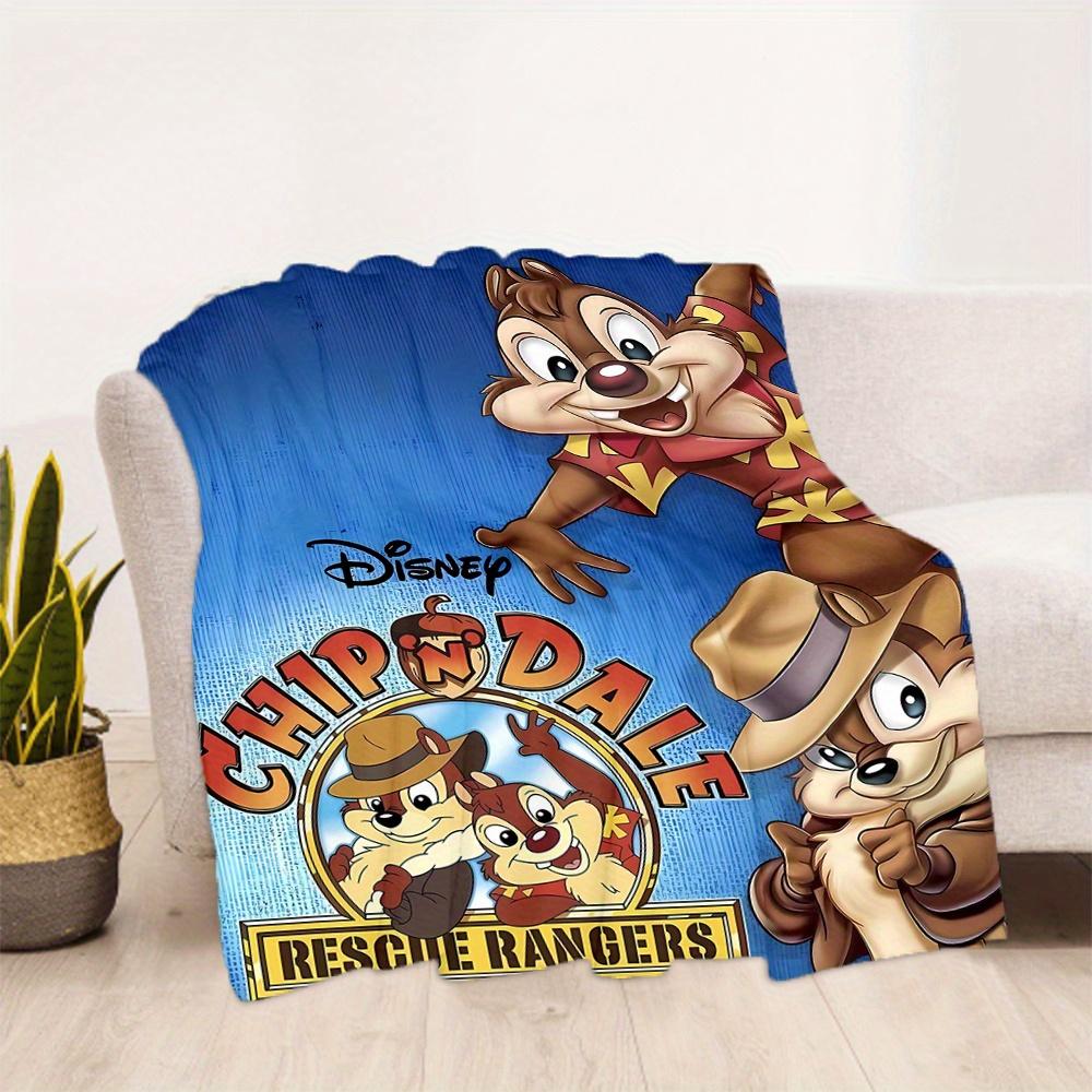 1pc, Disney Chip 'n Dale Rescue Rangers Blanket Soft Throw for Home Decor, Gift Idea for Family and Friend, Seasonal Use Blanket, Living Room, Travel
