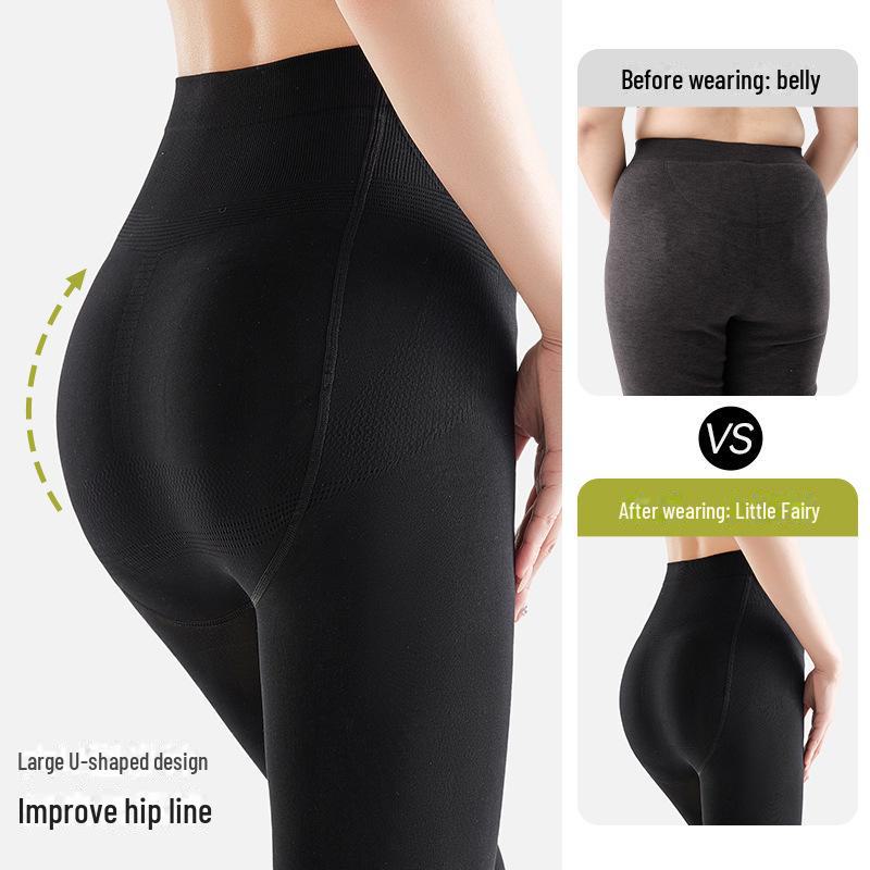 Women's Velvet Leggings: Autumn/Winter Thick Bare-Leg Look, Black Slimming, Non-Slip Pantyhose.