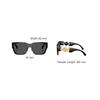 Versace Logo Detail Irregular Shape Sunglasses Men Sunglasses Black 0VE4483D