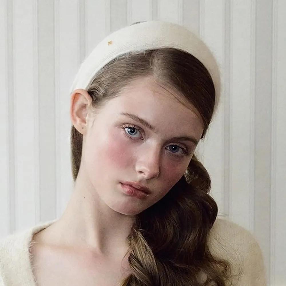 Milk Angora Hairband JP-25-144HB ivory