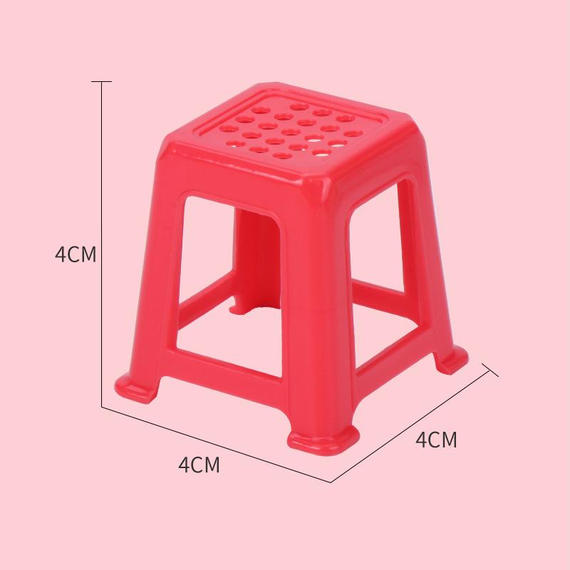 Miniature Dollhouse Chair & Stool Model Figurine - Desktop Decoration Toy.