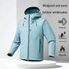 Wodoodporna Miękka Kurtka Softshell dla Par - Ciepła Odzież Sportowa na Zewnątrz do Wędkarstwa, Kolarstwa, Alpinizmu
