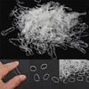 200Pcs/500 Pcs Clear Ponytail Holder Elastic Rubber Band Hair Ties Ropes Rings