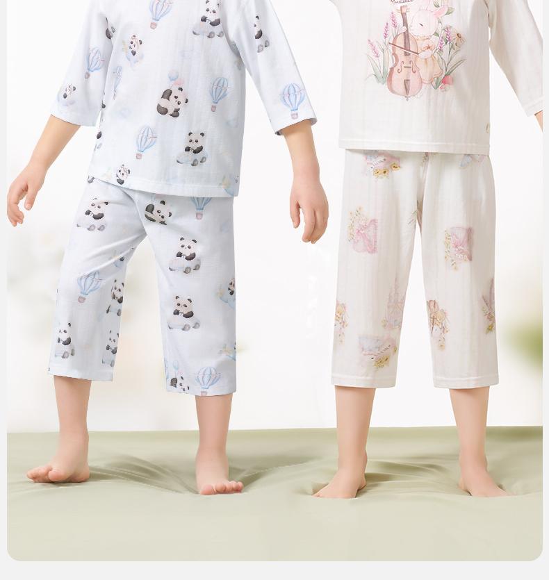 Children's Cotton Pajama Set - Spring/Summer Boys' Breathable Home Clothes