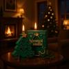 Christmas Tree Scented Candle Holiday Party Atmosphere Decoration Festive Tabletop Green 1 Pack