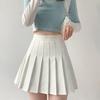 Women Mini Skirt Waist A-Line Skirt Solid Color with Shorts Lining Elastic High Short Skirt Versatile