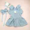 Pet Woolen Dress Bow Skirt Flower Dog Cat Clothing Cute Plaid Skirt Pet Supplies Dog Dresses for Small Dogs  Puppy Clothes Skirt