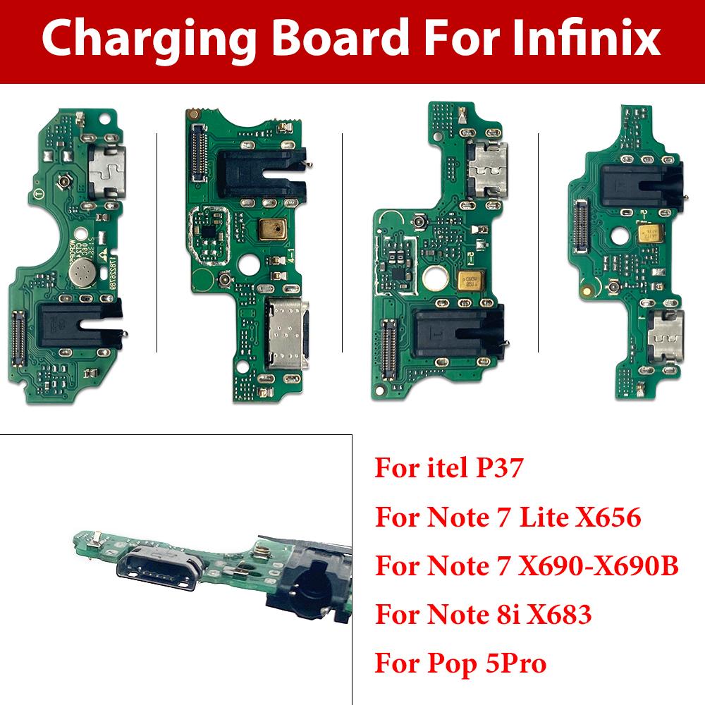 USB-Ladegerät Dock Connector Board Ladeanschluss Mikrofon Flex für Infinix Hot 9 Play Itel P17 Note 7 Lite Smart 8 X6111 Zero 1G