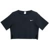 Nike Crop Tops Women's Black Crew Neck Moderate DV7871-010