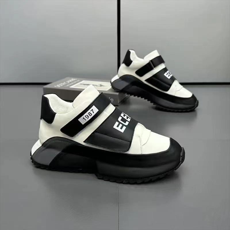 Casual Microfiber Leather Spring Breathable Increased Internal Platform Shoes for Male Women Fashion Running Chunky Sneakers