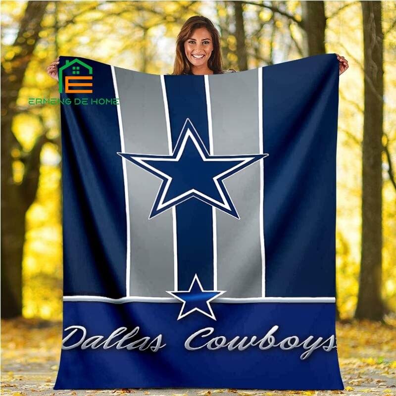 American Football Team Dallas Cowboys Weiche Überwurfdecke aus Flanell für Wohnzimmer/Schlafzimmer, warme Decke für Kinder, Erwachsene, ältere Menschen
