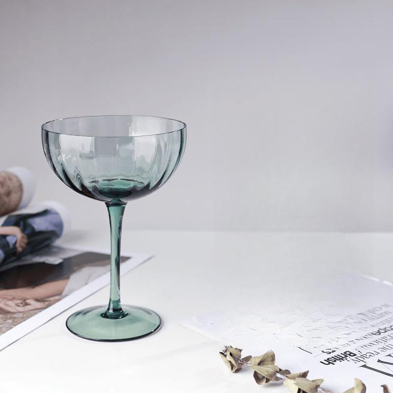 OLOEY Vertical Pattern Crystal Glass Set