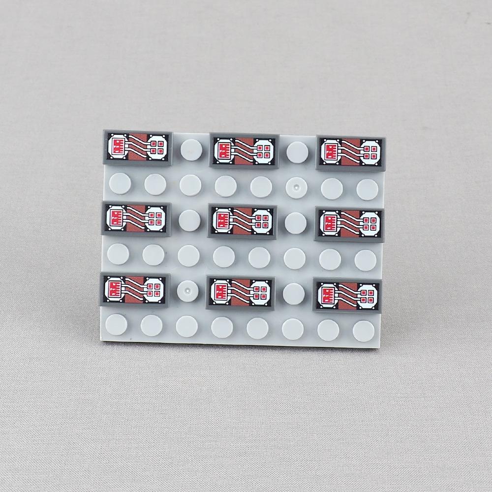 Non-Toxic Moc 10Pcs Printed 3069 Circuit Chip Diagram Pattern Building Blocks 3069Pb Electric Decoration Board Bricks Particle Toy Gifts