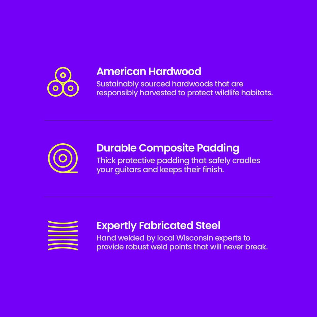 String Swing CC01K Guitar Hardwood for Acoustic and Electric Guitars Wall-Mounted Hanger, Construction, Anti-Slip, Damage-Resistant,